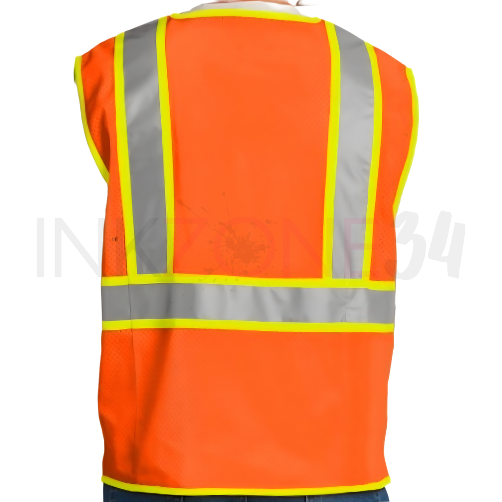Two-Tone Zip-Up Surveyor Vest, Cornerstone CSV15 ANSI 107 Class 2